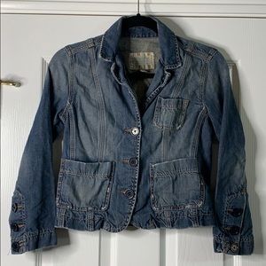 Abercrombie and Fitch Crop Jean Jacket Blazer